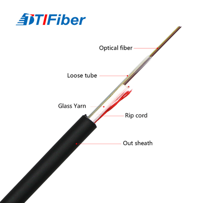 Indoor Outdoor GJYXFH Fiber Optical Cable With Rip Cord Singlemode Aerial