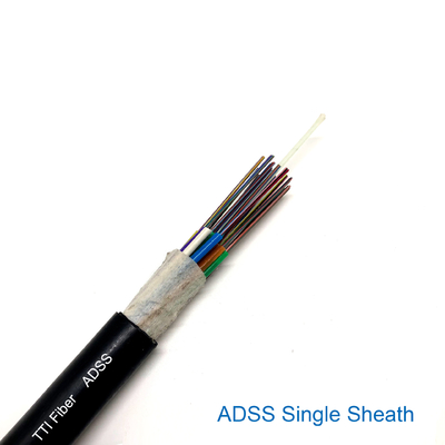 Adss G652d Single Mode Aerial Optic Fiber Cable 6 / 12 / 48 / 96 / 144 Core