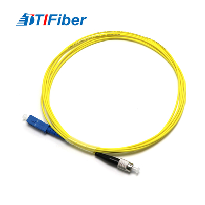 Ftth Fc Sc Single Mode Fiber Optic Patch Cord Simplex / Duplex Pvc Lszh Yellow