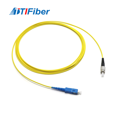 Ftth Fc Sc Single Mode Fiber Optic Patch Cord Simplex / Duplex Pvc Lszh Yellow
