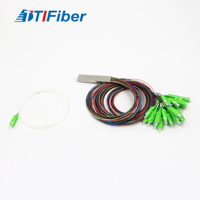 FTTX System Fiber Optic Splitter 1x16 With Pigtail Sc / Apc
