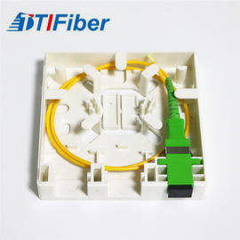 2 Port Socket Panel 86x86x27mm FTTH Fiber Optic Terminal Box