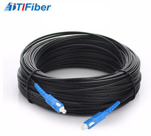 Indoor FTTH Drop Cable Fiber Optic Patch Cord Singlemode With SC LC ST FC Connector