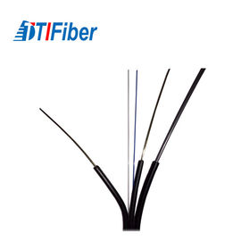 Single Mode Fiber Optic Armored Cable , 1/4 Core Ftth Drop Cable 1km Customized