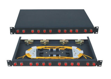 Cold rolled steel sheet Fixed type optical fiber termination box with 1U / 2U / 3U / 4U standard structure