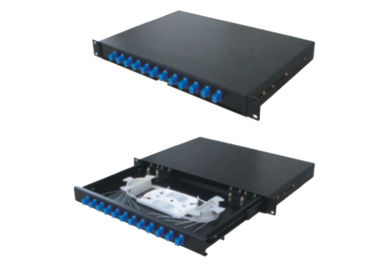 ODF 24 Core Fiber Sliding Type Optical Fiber Termination Box  For Rack Mount