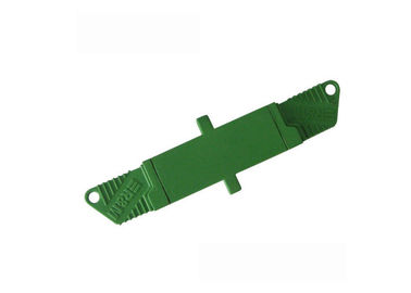 APC Polished Fiber Optic Adapter with Green Plastic Housing