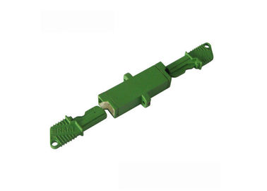 APC Polished Fiber Optic Adapter with Green Plastic Housing