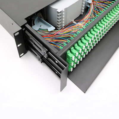 19 Inch 1u 2u Rack Mount Mpo Cassette Patch Panel Plc Splitter Fiber Panel