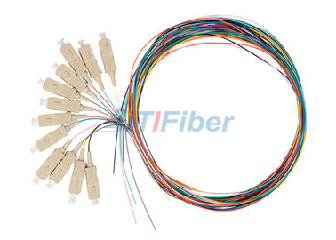 OM1 62.5 / 125 SC Fiber Optical Pigtail , 0.9mm OFNP Fiber Optic Cable