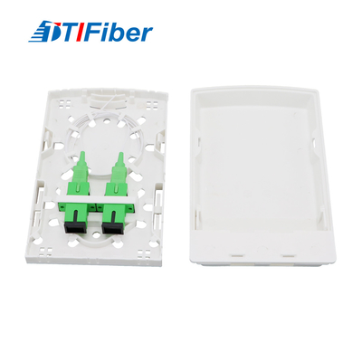 2 Ports SC/APC Adapter Mini Fiber Rosette Box For FTTH