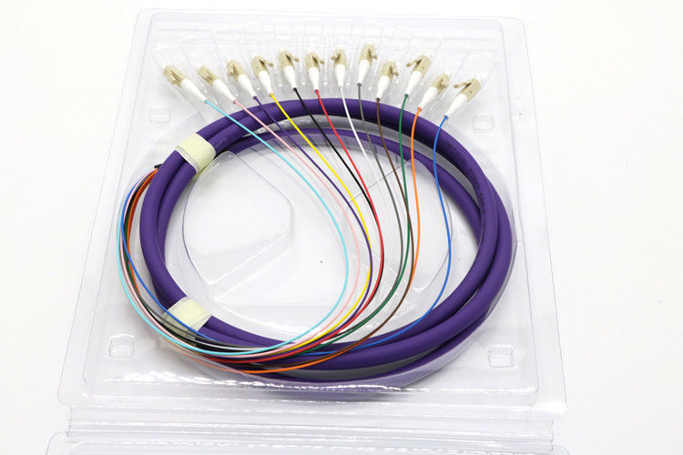 Outdoor Pigtail Fiber Optic Cable 12 Cores LC/APC Connector Customsized Length
