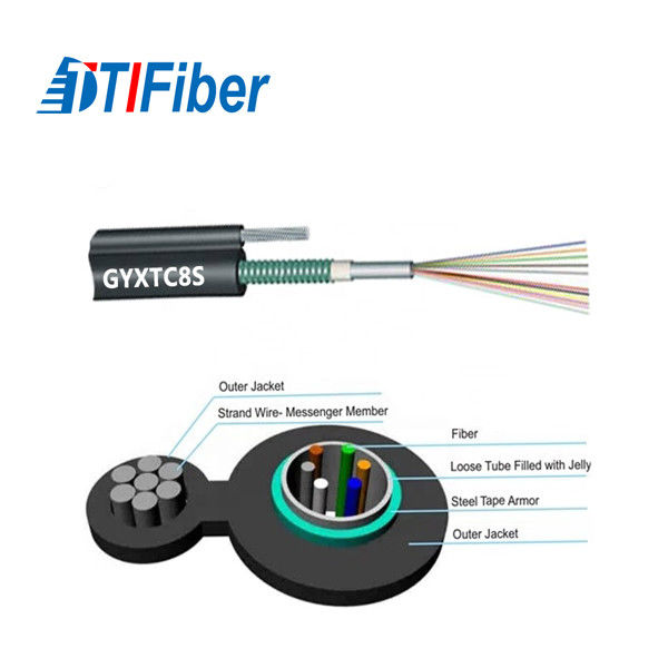 Figure 8 Fiber Optic Cable Steel Wire Stranded Self Supporting Aerial For LAN communication