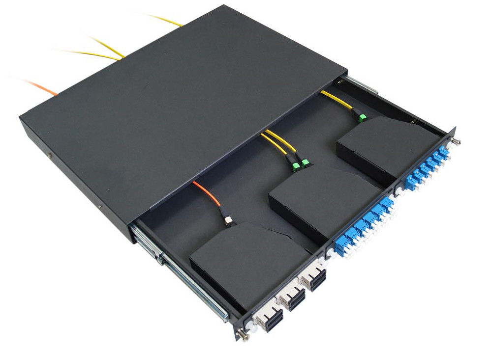 1.2mm Simplex / Duplex 1U MPO Patch Panel for SC , LC MPO Cassette