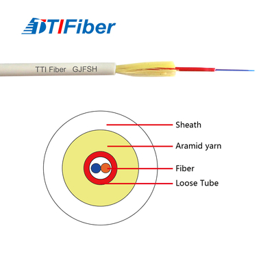 GJFSH Indoor Non Metallic SM G652D Fiber Optic Cable For FTTH