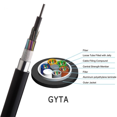 Communication Single Mode Optical Fiber Cable 2 - 288 Cores G652D Gyta