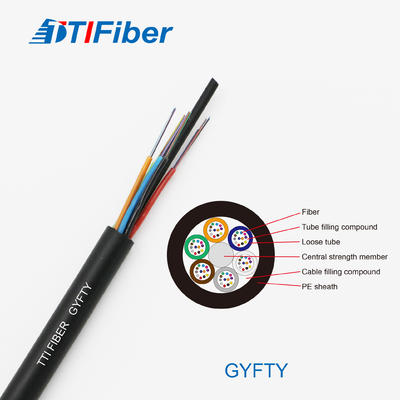 Aerial Ftth Frp Gyfty 2 4 8 12 24 Cores G652d Fiber Optic Cable Single Mode