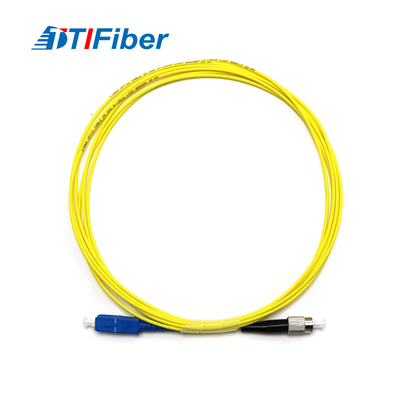 Ftth Fc Sc Single Mode Fiber Optic Patch Cord Simplex / Duplex Pvc Lszh Yellow