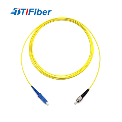 Ftth Fc Sc Single Mode Fiber Optic Patch Cord Simplex / Duplex Pvc Lszh Yellow