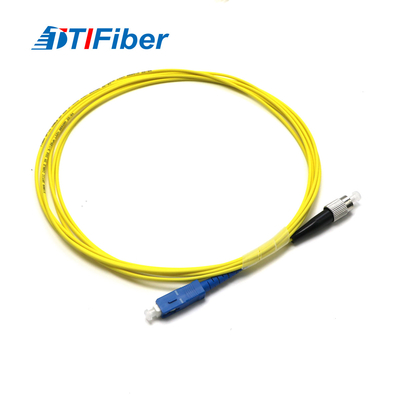 Ftth Fc Sc Single Mode Fiber Optic Patch Cord Simplex / Duplex Pvc Lszh Yellow