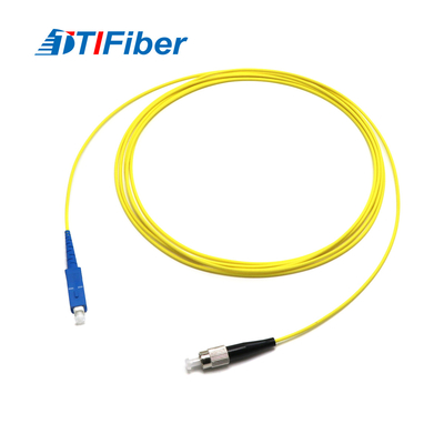 Ftth Fc Sc Single Mode Fiber Optic Patch Cord Simplex / Duplex Pvc Lszh Yellow