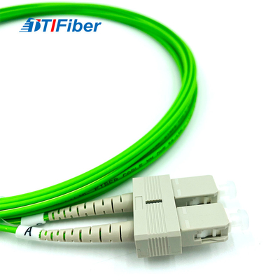 SC-SC Optic Fiber patchcord/pigtail Multimode OM5 50/125um Duplex 2.0 patch cord with PVC/LSZH Materials