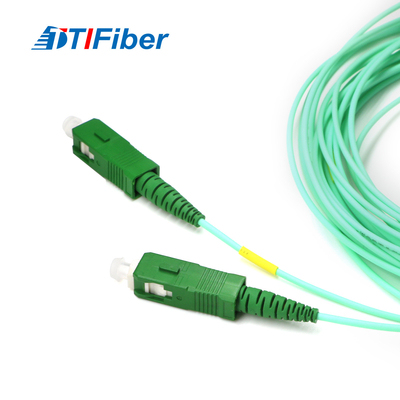 Europe Hotsale Communication Use Aqua Color Jacket Single Mode Simplex SC Connector Optical Fiber Optic Patch Cord Cable