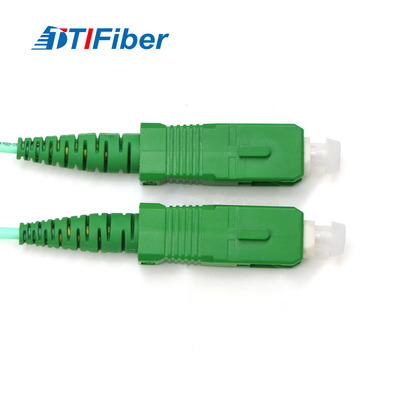 Europe Hotsale Communication Use Aqua Color Jacket Single Mode Simplex SC Connector Optical Fiber Optic Patch Cord Cable