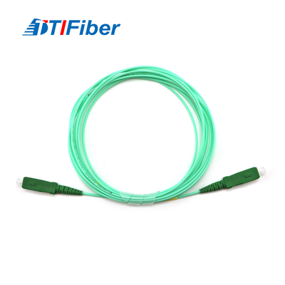 Europe Hotsale Communication Use Aqua Color Jacket Single Mode Simplex SC Connector Optical Fiber Optic Patch Cord Cable