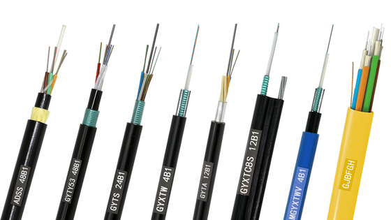 Single Sheath Aerial Dielectric Adss Fiber Optic Cable Outdoor Single Mode