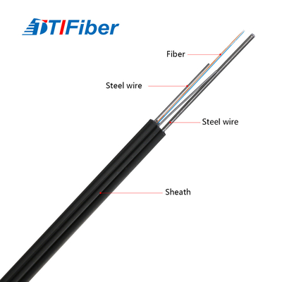 FTTH 4 Core G657A1 G657A2 Gjyxch Flat Fiber Optic Drop Cable Self Supported