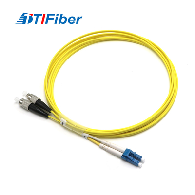 2m Singlemode Duplex Fiber Optic Patch Cord 9 / 125u FC/UPC To LC/UPC