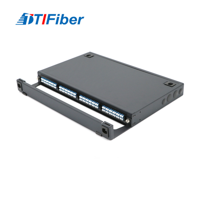 Sc / Fc / St / Lc Rack Mount Splicing Fiber Optic Patch Panel 1U 12 - 24 Core