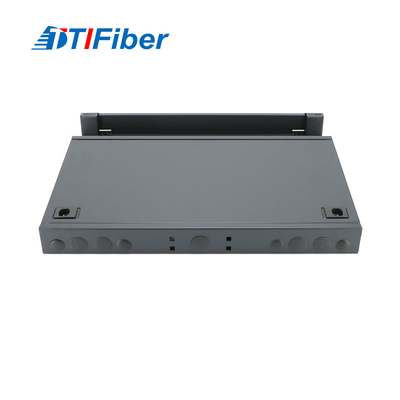 Sc / Fc / St / Lc Rack Mount Splicing Fiber Optic Patch Panel 1U 12 - 24 Core