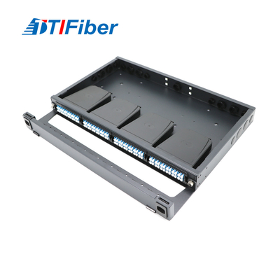 Sc / Fc / St / Lc Rack Mount Splicing Fiber Optic Patch Panel 1U 12 - 24 Core