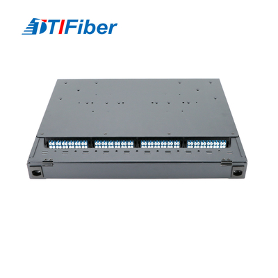 Sc / Fc / St / Lc Rack Mount Splicing Fiber Optic Patch Panel 1U 12 - 24 Core