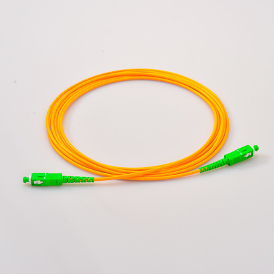 Ftth 9 / 125um Pvc Lszh Yellow Jacket Fiber Optic Patch Cord Singlemode Simplex