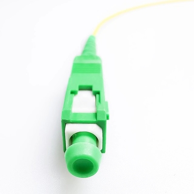 Ftth 9 / 125um Pvc Lszh Yellow Jacket Fiber Optic Patch Cord Singlemode Simplex