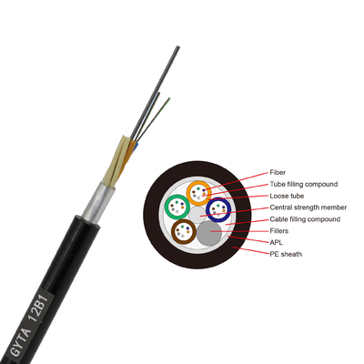 2 4 6 8 12 24 36 48 72 96 144 288 Core G652d Armoured Fiber Optic Cable Gyts Gyta