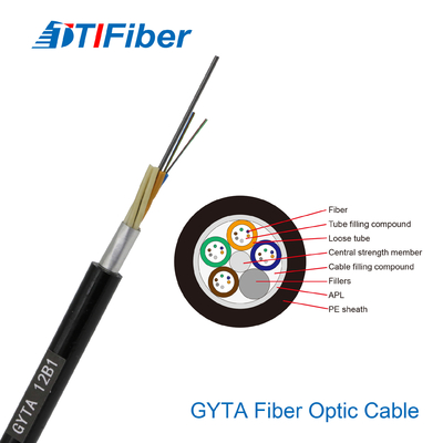 G652d Singlemode Aluminum Tape Gyta Fiber Optic Cable 2 - 288 Cores Strand