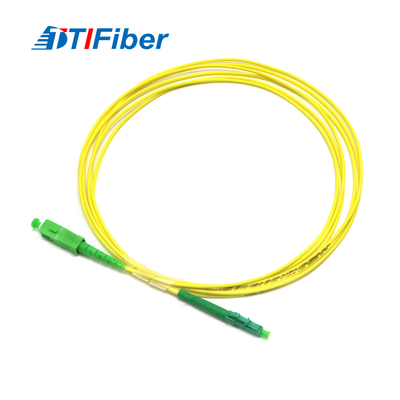 Simplex G652D G657A Fiber Optic Patch Cord SC APC To LC APC 2mm 3mm PVC LSZH