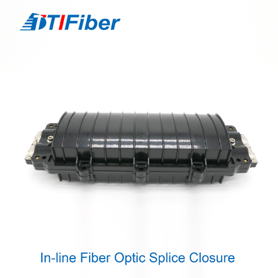 Horizontal 2 Inlet And 2 Outlet Fiber Optic Splice Closure 12 - 96 Core