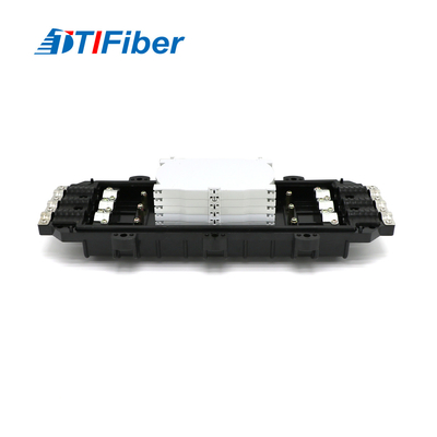 Horizontal 2 Inlet And 2 Outlet Fiber Optic Splice Closure 12 - 96 Core