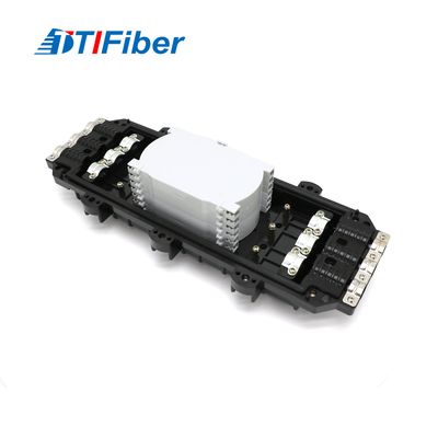 Horizontal 2 Inlet And 2 Outlet Fiber Optic Splice Closure 12 - 96 Core