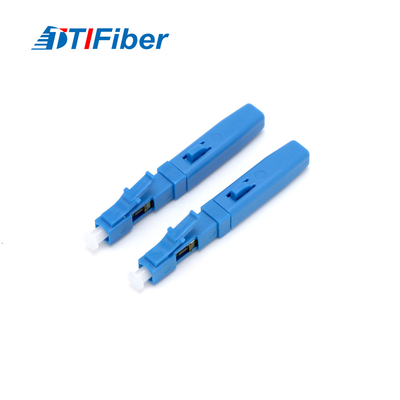 Ftth Drop Cable Optical Fast Connector LC Single Mode Blue Field Assembly