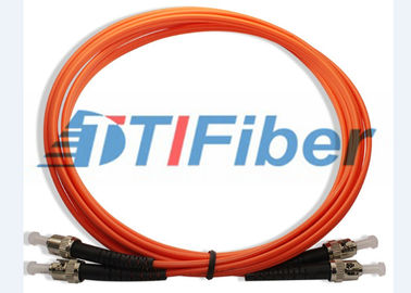 ST / PC - ST / PC Multinode 50 / 125 Fiber Optic Jumper  Cable LSZH Orange Jacket