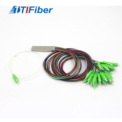 FTTX System Fiber Optic Splitter 1x16 With Pigtail Sc / Apc