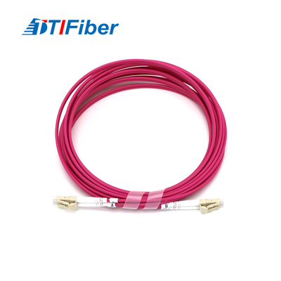 Lc To Lc Om4 Duplex Fiber Optic Pigtail Patch Cord Fast Transmission Speed