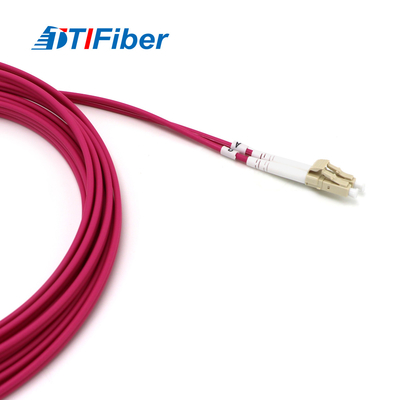 Lc To Lc Om4 Duplex Fiber Optic Pigtail Patch Cord Fast Transmission Speed