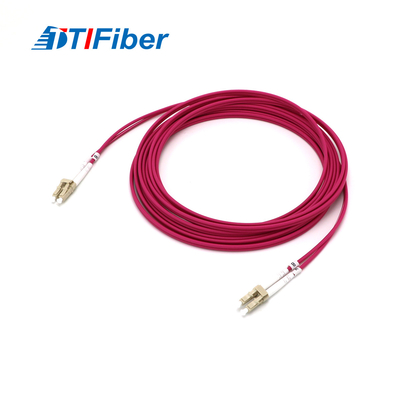 Lc To Lc Om4 Duplex Fiber Optic Pigtail Patch Cord Fast Transmission Speed